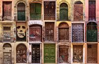 Quartiere Castello, Cagliari, kleurige collage