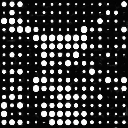 Abstract dotted pattern in black and white