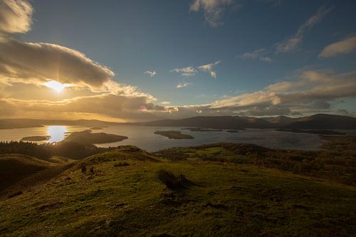 Coucher de soleil à Trossachs sur Guus van Mieghem