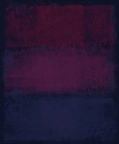 Abstract in diep blauwe en rode tinten