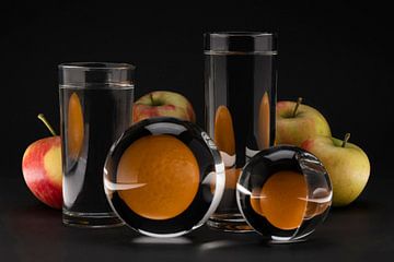 Surrealistisch stilleven van fruit 