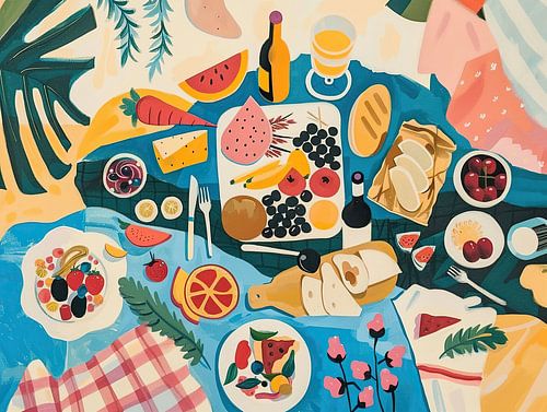 Summertime Spread Delight by Eye catching paintings