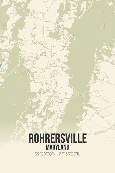 Vintage map of Rohrersville (Maryland), USA. by Prints of Place
