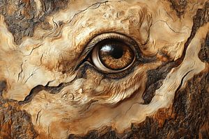 Oog van de Aarde Levend Houtportret