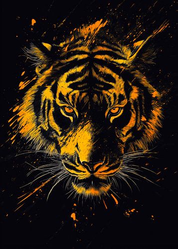 Gouden tijger dierenkunst