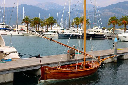 Montenegro port sailing ship