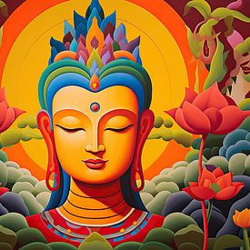 Buddha mit Lotus