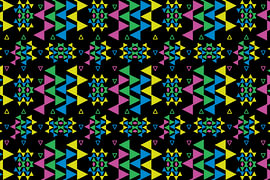 Neon-Tribal-Muster mit geometrischen Rhythmen von mei suseno