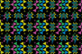 Motif géométrique tribal néon au rythme marqué