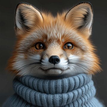 Fox dressed for winter by Ton Kuijpers