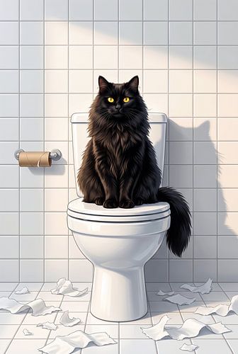 Bathroom Cat-astrophe van J.O. Han