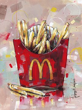 McDonald's french fries painting. by Jos Hoppenbrouwers