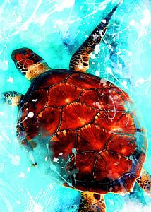 Schildkröte Tierkunst #Löwe