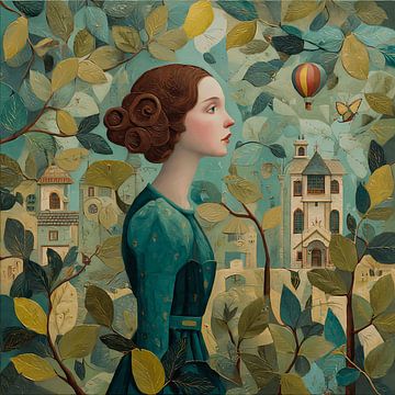 Dreamy Portrait of Elegant Young Woman by Aden Pink Studio