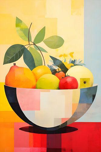 Corbeille de fruits colorée