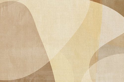 Japandi abstracte vormen op linnen