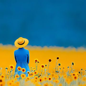 Yellow nature landscape sunflowers by PixelPrestige