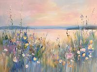 Pastel-coloured landscape
