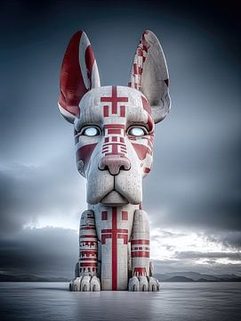 PopArt Guardian of the silent line by Klaus Tesching - Art-AI