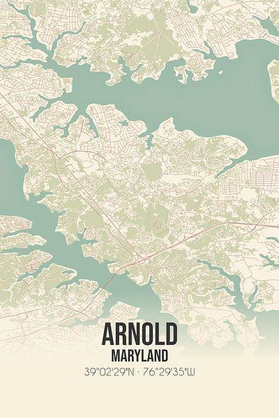 Vintage map of Arnold (Maryland), USA. by Prints of Place