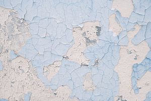 Ruw Blauw Patroon van een Afbladderende Muur // Reis- en Straatfotografie