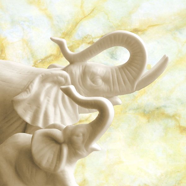 Porcelain elephants 5.0 by Ingo Laue