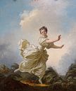 Jean-Honore Fragonard. The Feigned Flight  van 1000 Schilderijen thumbnail