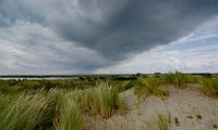 Ciel menaçant au-dessus du marqueur Wadden