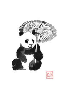 panda in the rain sur Péchane Sumie