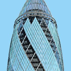 Londres: 30 St Mary Axe - The Gherkin détail sur Dutch Digi Artist