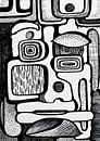 Illustratie 5 | Abstract portret zwart-wit van Henriëtte Mosselman thumbnail