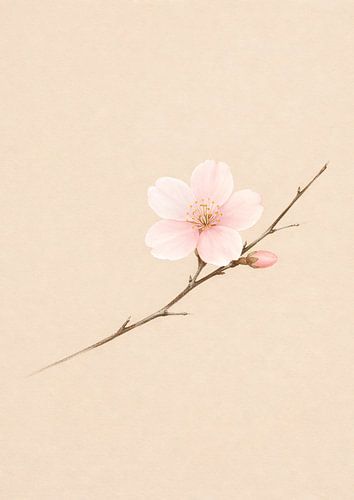 Fleur de cerisier minimaliste