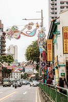Kleurrijike straat in Little India, Singapore