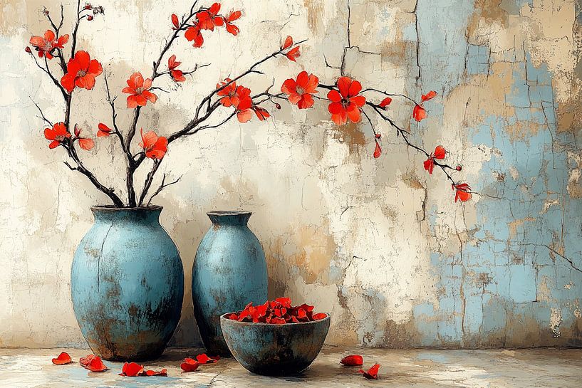 The power of Red Blossom Branches iii by Studio BB