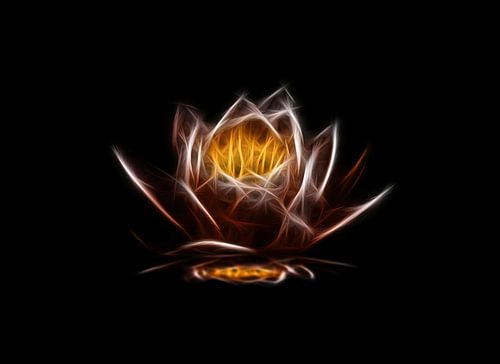 La flamme jaune et or