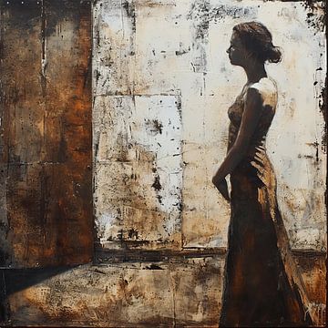 Stille Kontemplation | Abstrakte Frau von ARTEO Gemälde