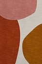 Modern abstract geometric organic retro shapes in earthy tints: red, terracotta, pink, beige by Dina Dankers thumbnail