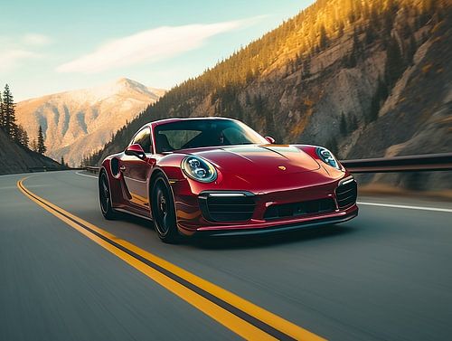Roter Porsche 911 Turbo