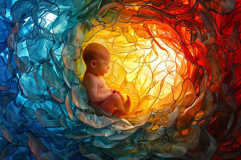 Baby im Mutterleib digitales Bild von Egon Zitter
