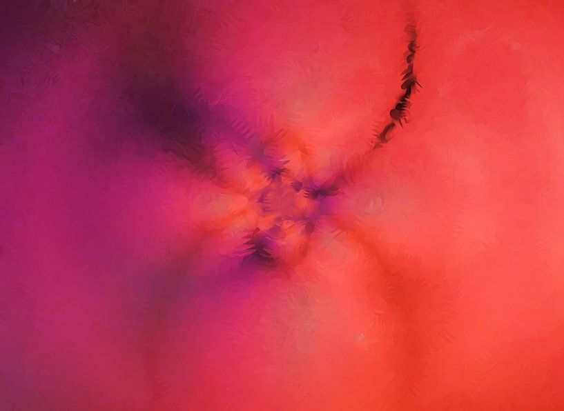 Abstract in rode tinten van Maurice Dawson