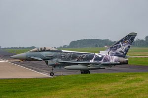 Der deutsche Eurofighter Typhoon steht kurz vor dem Abflug.