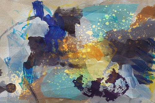 Starry Night in Paris. Modern abstract art. by Dina Dankers