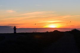  Sonnenuntergang mit Blick auf den Leuchtturm von Angelique Houmes