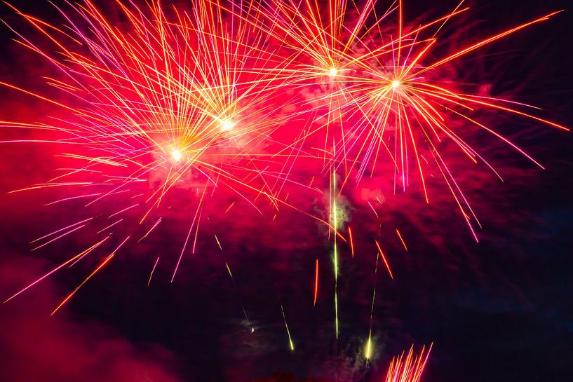 Feuerwerk, Jahreswechsel von Gert Hilbink