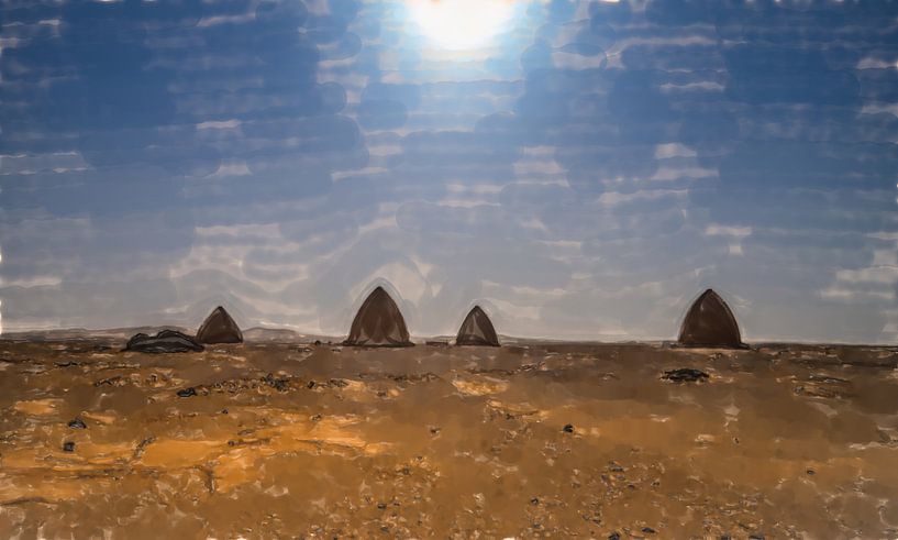 The tombs of Dongola under the desert sun by Frank Heinz