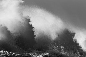 Panoramic view of the Netherlands. Big waves crashing over the pier of Ijmuiden, Netherlands during  by AGAMI Photo Agency