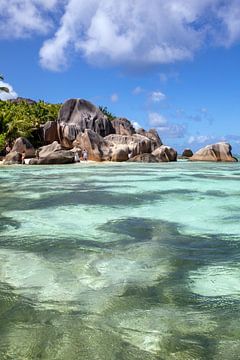 Droomstrand Anse Source d'Argent (La Digue / Seychellen)