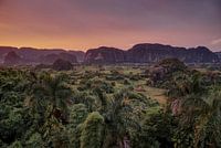 Viñales Vallei bij zonsondergang