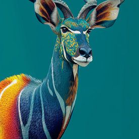 L'antilope dans le feu et la profondeur des couleurs sur Eva Lee