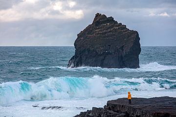 Tosende Wellen in Island von Anton de Zeeuw